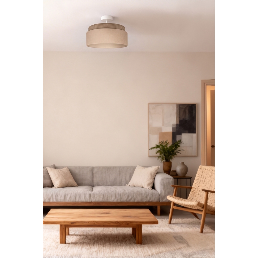 Brilagi - Плафонен полилей PADOVA 1xE27/60W/230V Ø 40 cm бежов
