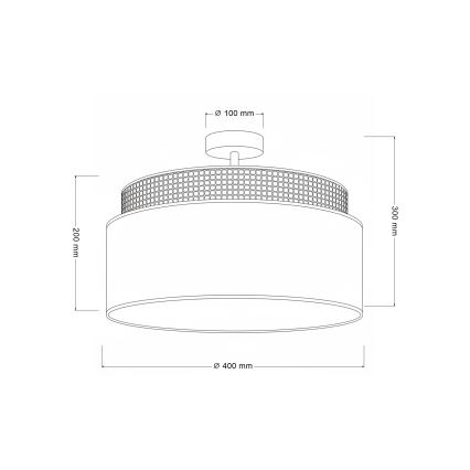 Brilagi - Плафонен полилей PADOVA 1xE27/60W/230V Ø 40 cm бежов