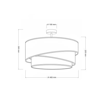 Brilagi - Плафонен полилей TRIO 1xE27/60W/230V Ø 40 см кафяв/бежов/бял