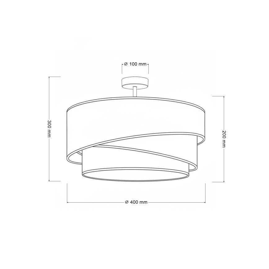 Brilagi - Плафонен полилей TRIO 1xE27/60W/230V Ø 40 см кафяв/бежов/бял