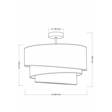 Brilagi - Плафонен полилей TRIO 3xE27/60W/230V с диаметър 60 см, кафяв/бежов/бял