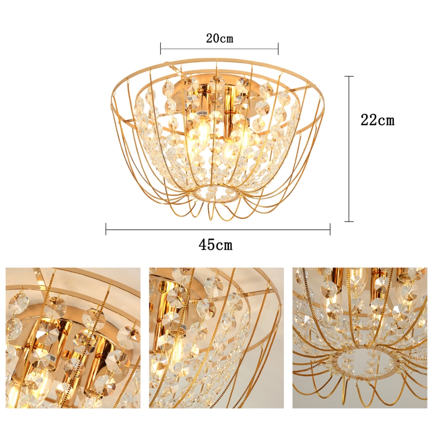 Brilagi - Плафонен полилей VASTERAS 4xE14/40W/230V Ø 45 см
