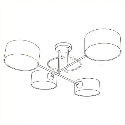 Brilagi - Плафонен полилей VIRGO 4xE14/40W/230V бежов/черен