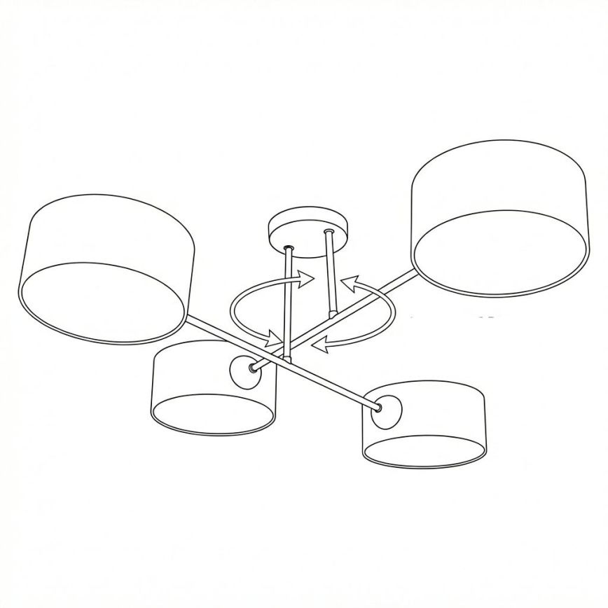 Brilagi - Плафонен полилей VIRGO 4xE14/40W/230V бежов/черен