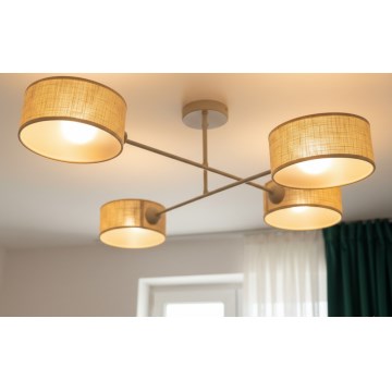 Brilagi - Плафонен полилей VIRGO 4xE14/40W/230V бежов/златист