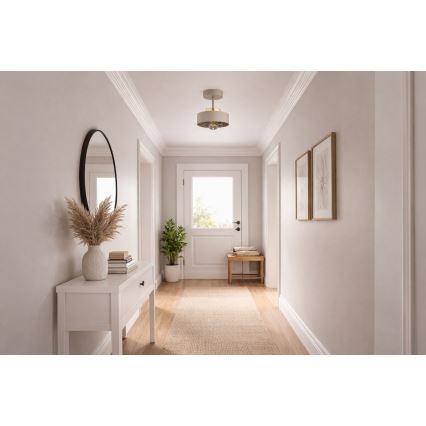 Brilagi - Плафониера 1xE27/60W/230V бежова/златна