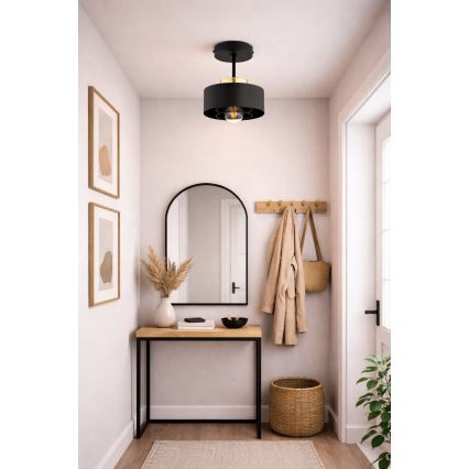 Brilagi - Плафониера 1xE27/60W/230V черна/златна