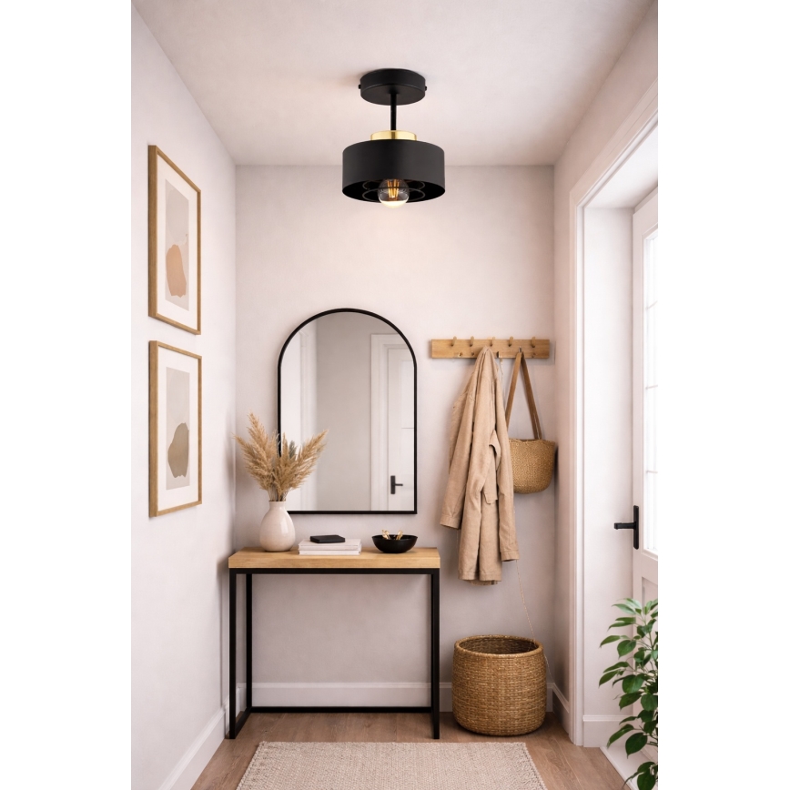 Brilagi - Плафониера 1xE27/60W/230V черна/златна