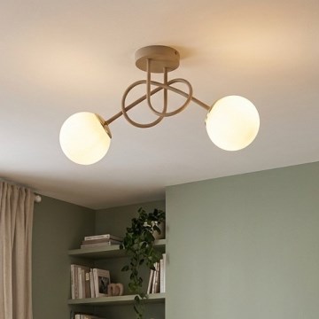 Brilagi - Плафониера 2xE27/60W/230V бежово/златно