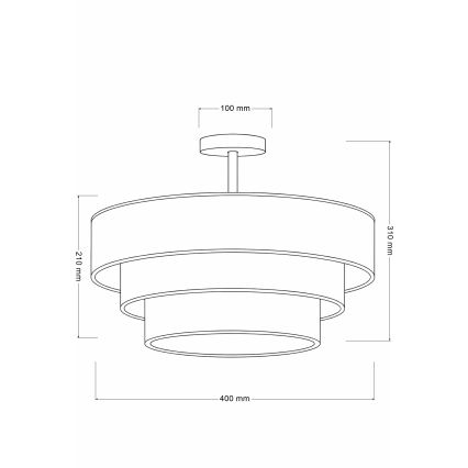 Brilagi - Плафониера LUNETA 1xE27/60W/230V Ø 40 см черно/златисто