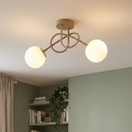 Brilagi - Плафониера MILO ECRU 2xE27/60W/230V бежово/златно