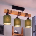 Brilagi - Плафониера NUBILA 3xE27/60W/230V борова/зелена