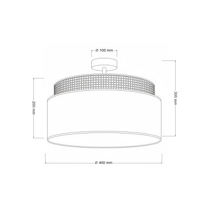 Brilagi - Плафониера PADOVA 1xE27/60W/230V Ø 40 см кремава