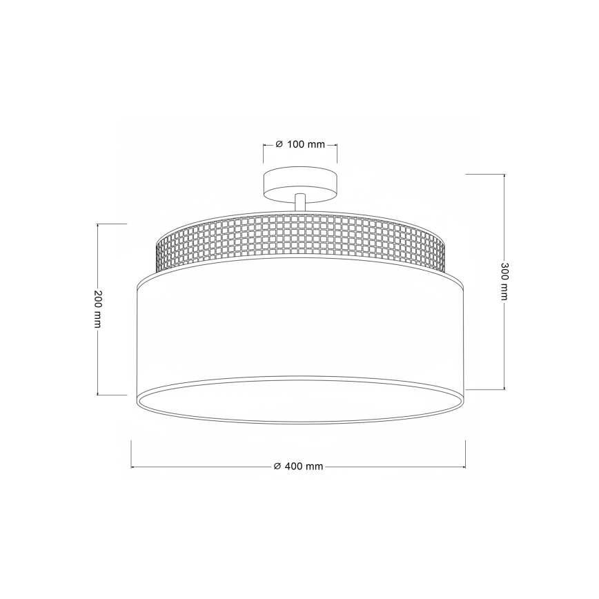 Brilagi - Плафониера PADOVA 1xE27/60W/230V Ø 40 см кремава