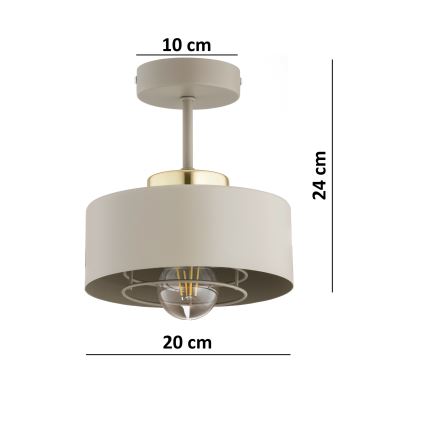 Brilagi - Плафониера SPRING 1xE27/60W/230V бежова/златна