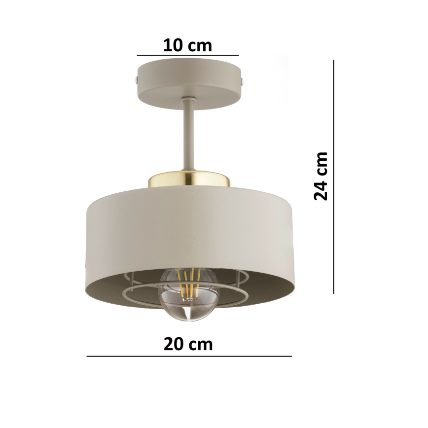 Brilagi - Плафониера SPRING 1xE27/60W/230V бежова/златна