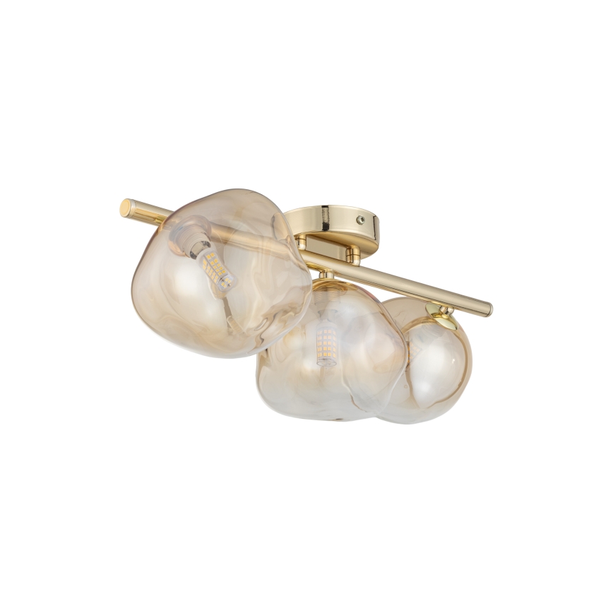 Brilagi - Плафониера VULCANO 3xG9/8W/230V златна/димно бежова