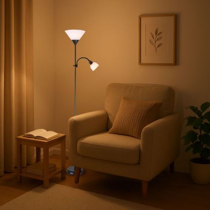 Brilagi - Подова лампа ARIANA 1xE27/100W/230V + 1xE14/25W черна