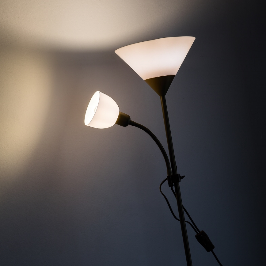 Brilagi - Подова лампа ARIANA 1xE27/100W/230V + 1xE14/25W златна