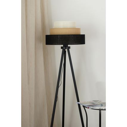Brilagi - Подова лампа ASPEN LUNETA 1xE27/15W/230V черно/бежово/кремаво