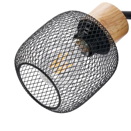 Brilagi - Подова лампа BASKLITE 3xE27/15W/230V каучуково дърво/черен