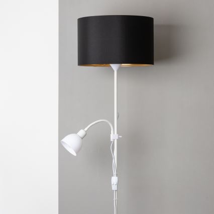 Brilagi - Подова лампа CERIA 1xE27/100W/230V + 1xE14/25W бяла/черна