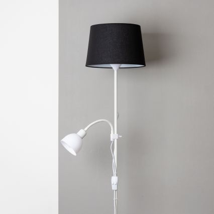 Brilagi - Подова лампа CERIA 1xE27/100W/230V + 1xE14/25W бяла/черна