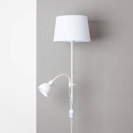 Brilagi - Подова лампа CERIA 1xE27/100W/230V + 1xE14/25W бяла
