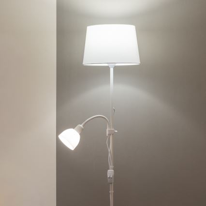 Brilagi - Подова лампа CERIA 1xE27/100W/230V + 1xE14/25W бяла