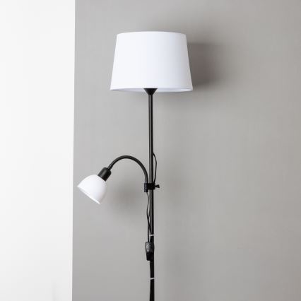 Brilagi - Подова лампа CERIA 1xE27/100W/230V + 1xE14/25W черна/бяла