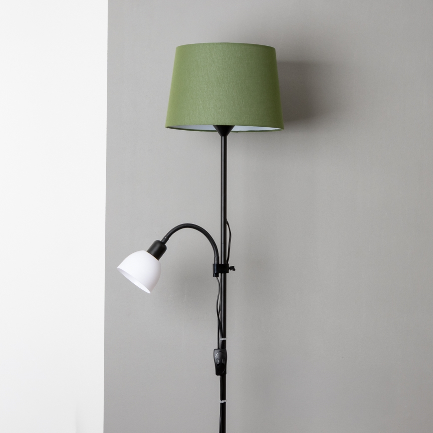 Brilagi - Подова лампа CERIA 1xE27/100W/230V + 1xE14/25W черна/зелена