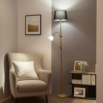 Brilagi - Подова лампа CERIA 1xE27/100W/230V + 1xE14/25W златиста/черна