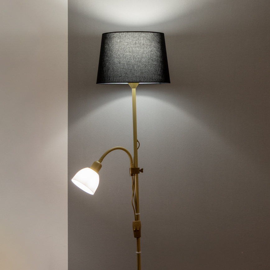 Brilagi - Подова лампа CERIA 1xE27/100W/230V + 1xE14/25W златиста/черна
