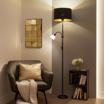 Brilagi - Подова лампа CERIA 2 в 1 1xE27/100W/230V + 1xE14/25W черна