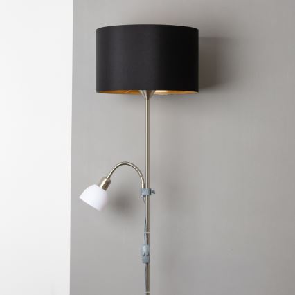 Brilagi - Подова лампа CERIA 2 в 1 1xE27/100W/230V + 1xE14/25W матов хром/черен