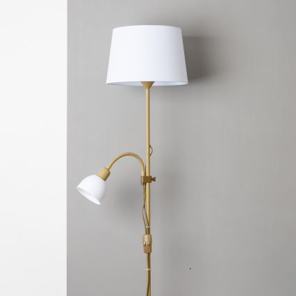 Brilagi - Подова лампа CERIA 2 в 1 1xE27/100W/230V + 1xE14/25W златна/бяла