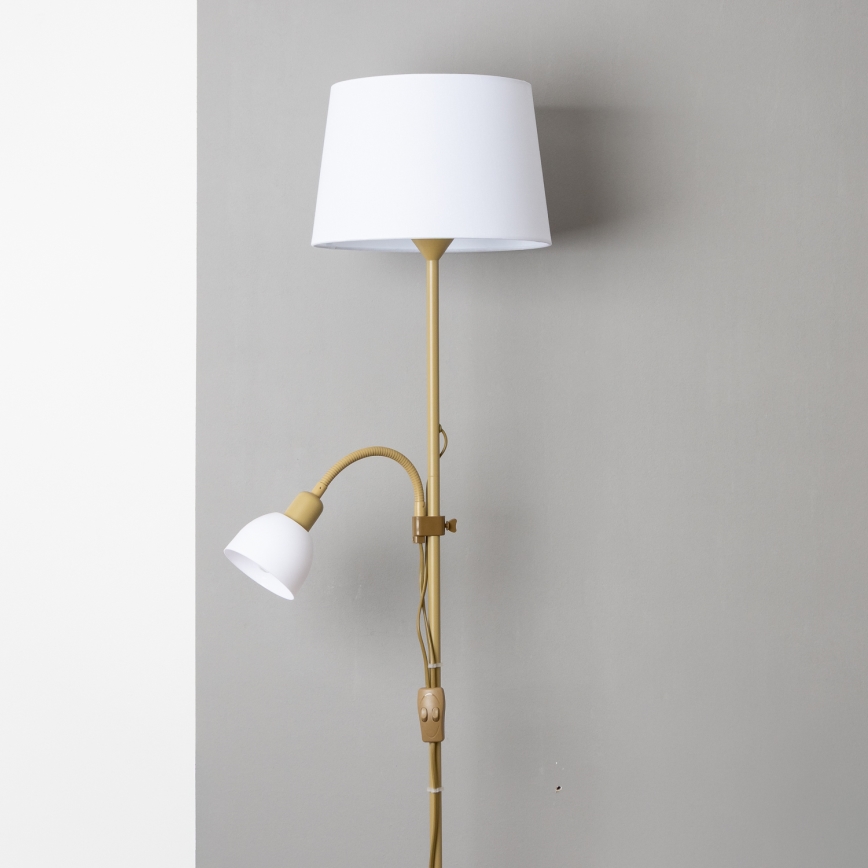 Brilagi - Подова лампа CERIA 2 в 1 1xE27/100W/230V + 1xE14/25W златна/бяла