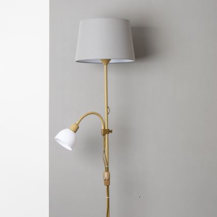 Brilagi - Подова лампа CERIA 2 в 1 1xE27/100W/230V + 1xE14/25W златна/сива