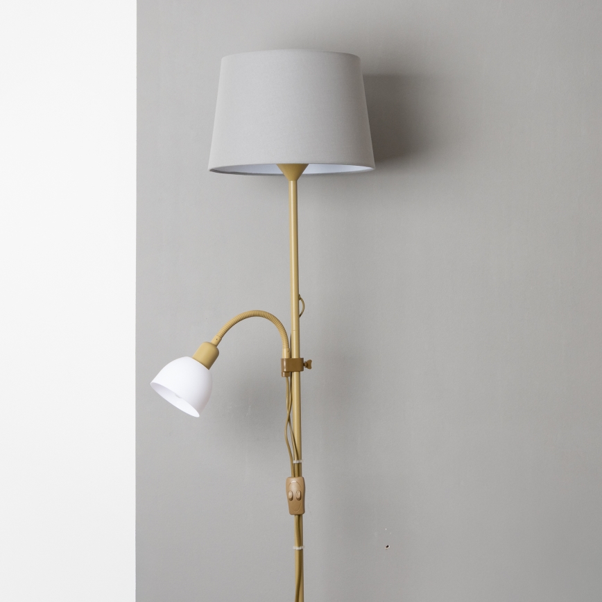 Brilagi - Подова лампа CERIA 2 в 1 1xE27/100W/230V + 1xE14/25W златна/сива