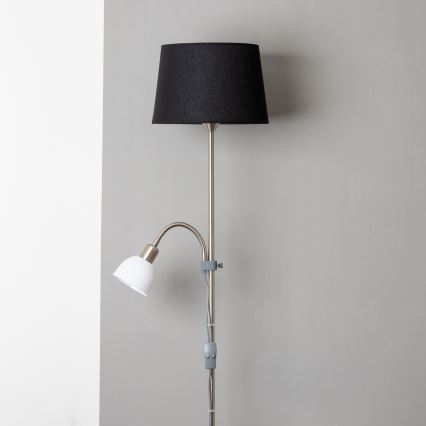 Brilagi - Подова лампа CERIA 2v1 1xE27/100W/230V + 1xE14/25W матов хром/черен