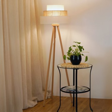 Brilagi - Подова лампа DENVER LUNETA 1xE27/15W/230V бежова/кафява/кремава