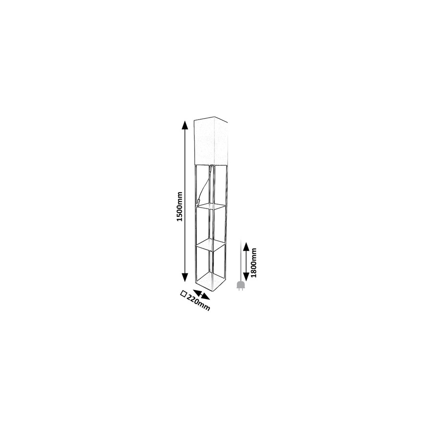 Brilagi - Подова лампа с рафтове GRADUS 1xE27/40W/230V 150 cm сива/бежова
