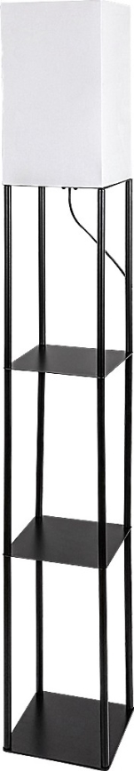 Brilagi - Подова лампа с рафтове GRADUS 1xE27/40W/230V 150 см черна/бяла