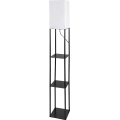 Brilagi - Подова лампа с рафтове GRADUS 1xE27/40W/230V черна/бяла