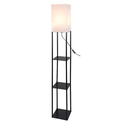 Brilagi - Подова лампа с рафтове GRADUS 1xE27/40W/230V черна/бяла