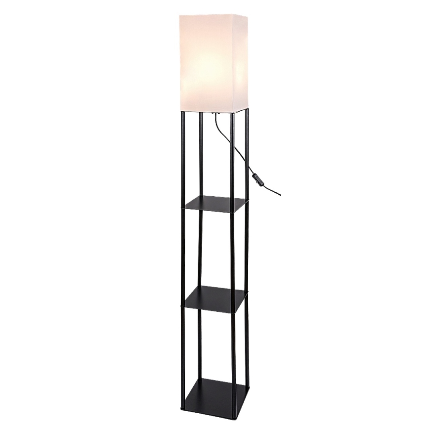 Brilagi - Подова лампа с рафтове GRADUS 1xE27/40W/230V черна/бяла