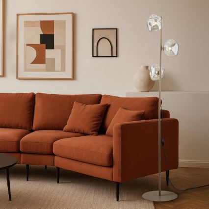 Brilagi - Подова лампа VULCANO 3xG9/8W/230V бежова/димно бежова