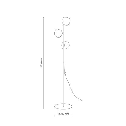 Brilagi - Подова лампа VULCANO 3xG9/8W/230V кафява/димно бежова