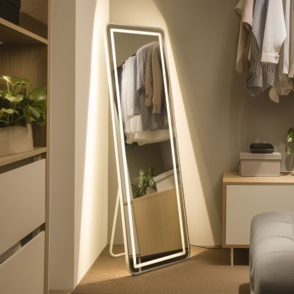 Brilagi - Стоящо огледало BELLEZA LED/42W/230V 160x50 cm IP44 CRI 90 димируемо + CCT