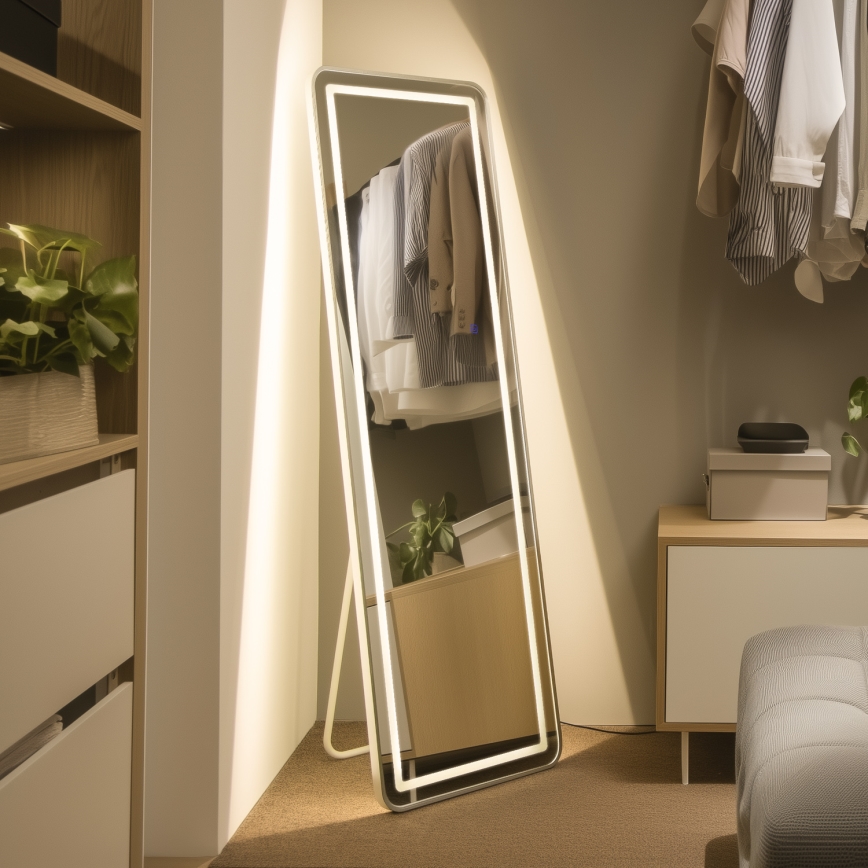 Brilagi - Стоящо огледало BELLEZA LED/42W/230V 160x50 cm IP44 CRI 90 димируемо + CCT